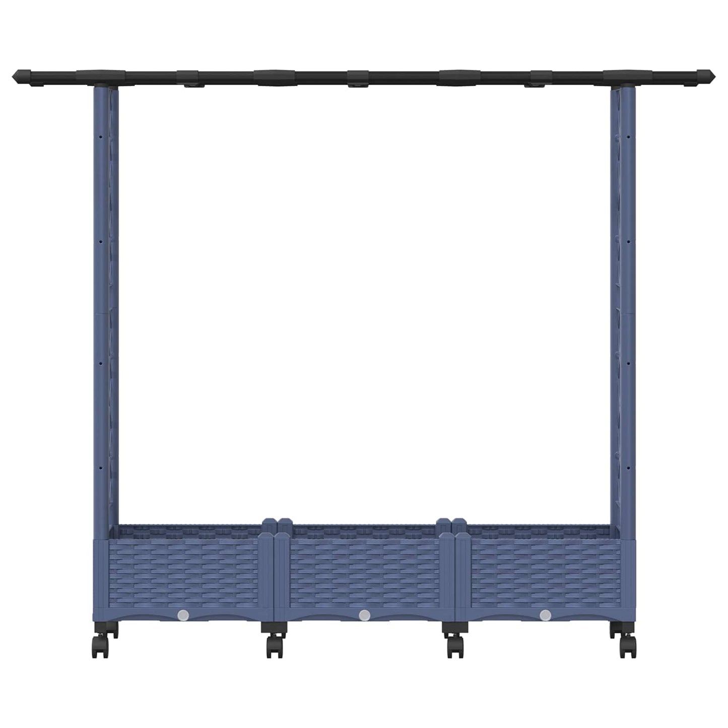 Raised Bed with Trellis and Roof Grey 164 x 40 x 127 cm PP