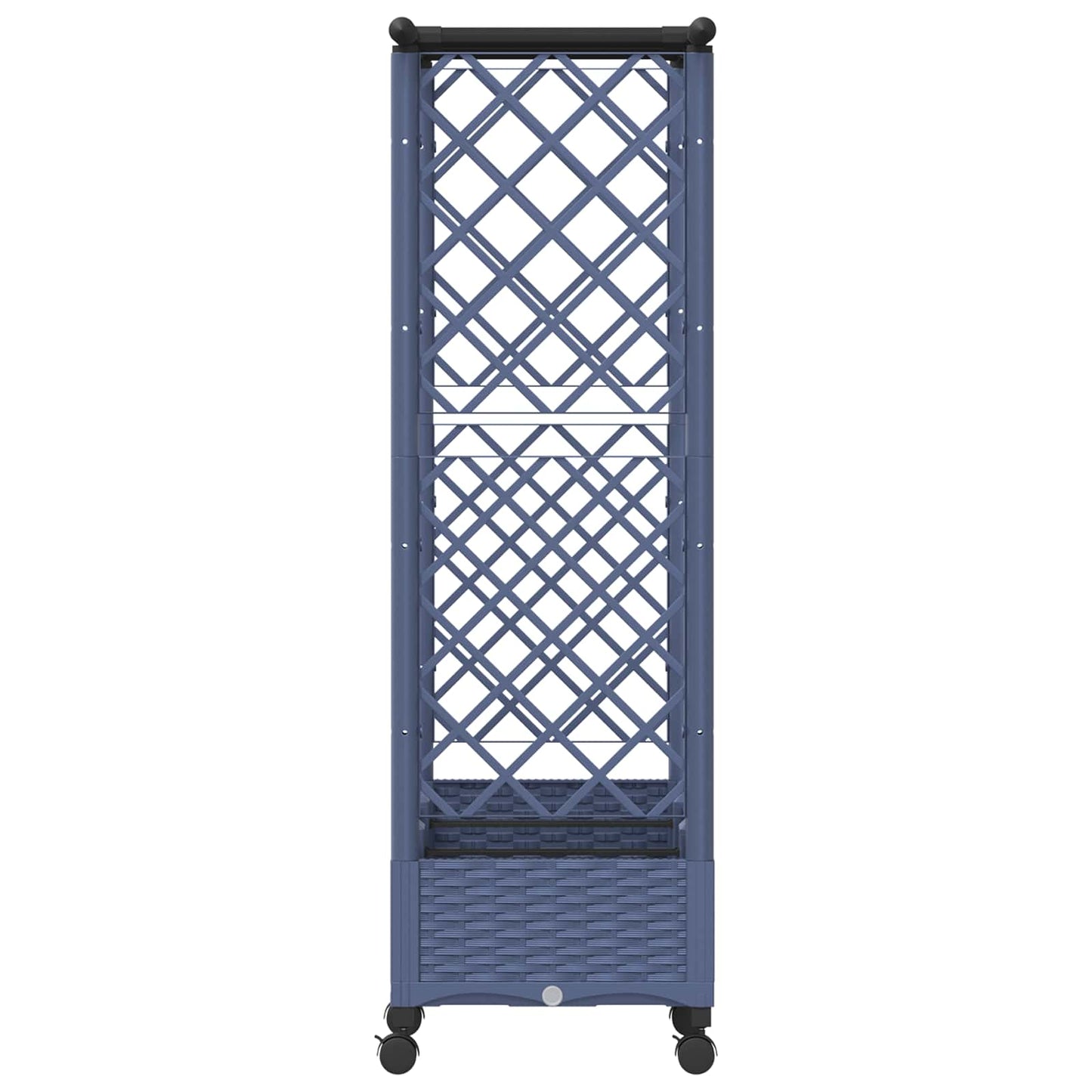 Raised Bed with Trellis and Roof Grey 164 x 40 x 127 cm PP
