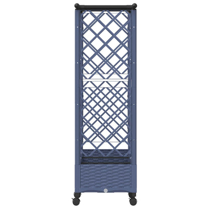 Raised Bed with Trellis and Roof Grey 164 x 40 x 127 cm PP