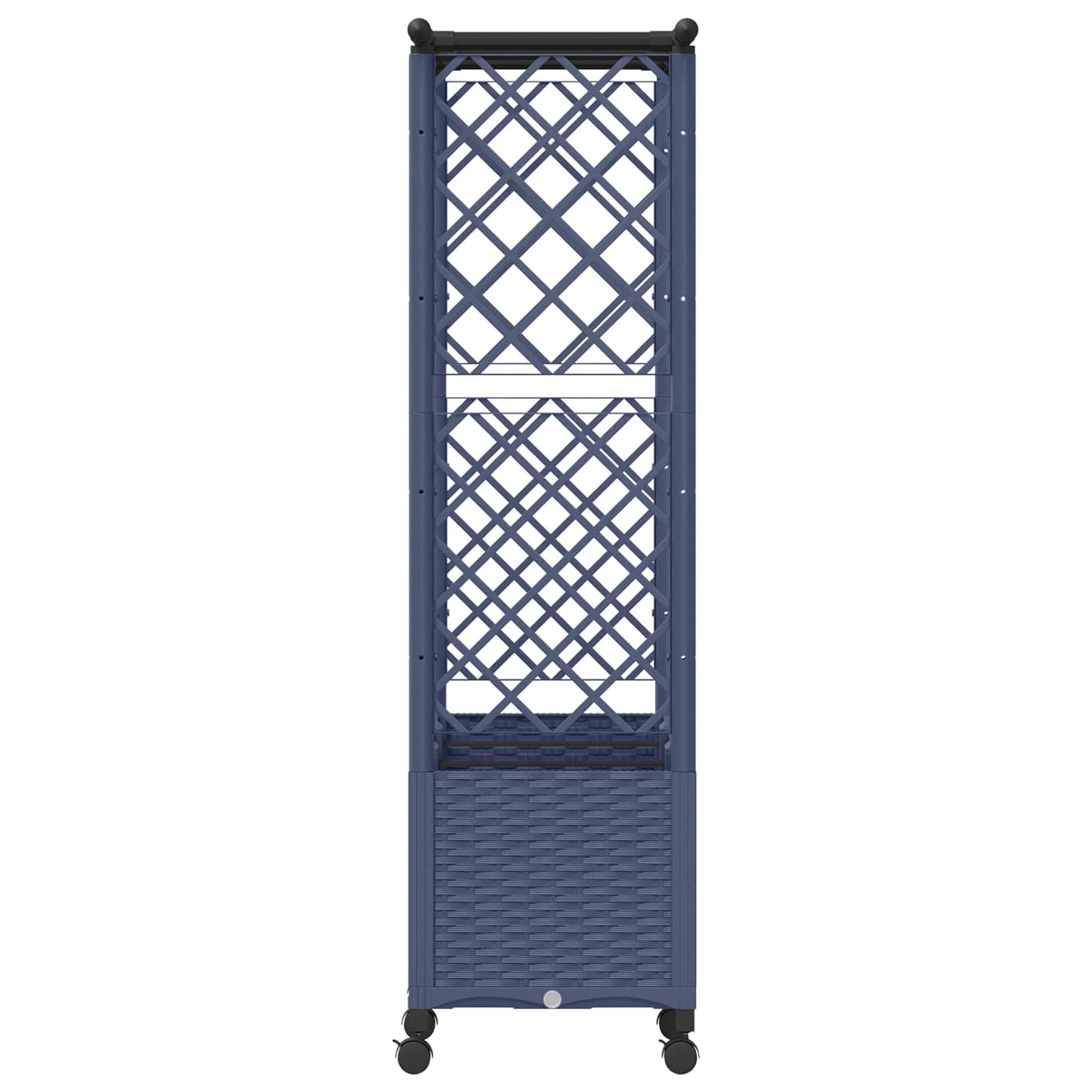 Raised Bed with Trellis and Roof Grey 162.5 x 40 x 142 cm PP