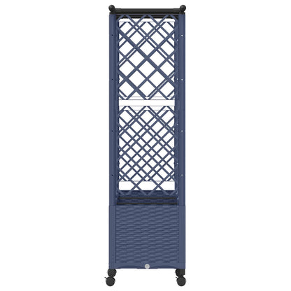 Raised Bed with Trellis and Roof Grey 162.5 x 40 x 142 cm PP