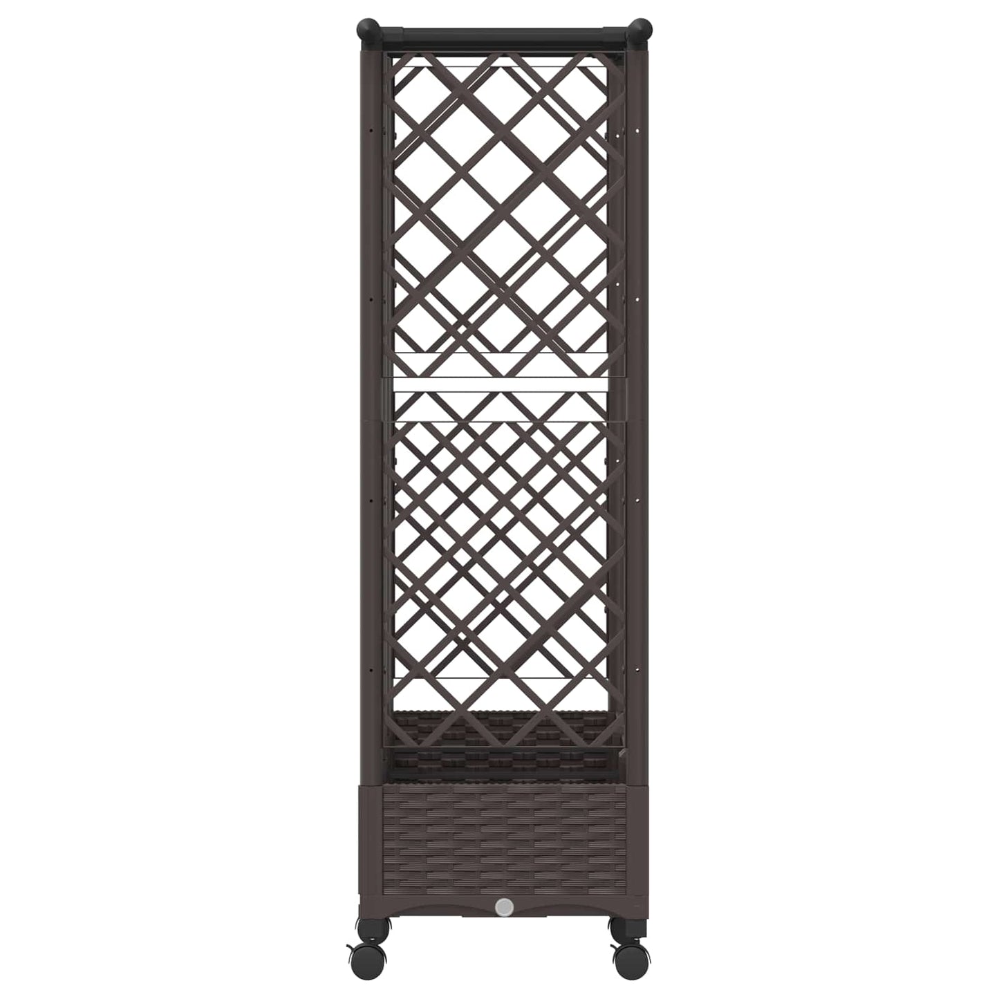 Raised Bed with Trellis and Roof Brown 164 x 40 x 127 cm PP