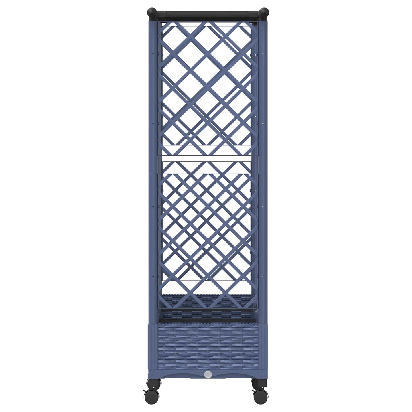 Raised Bed with Trellis and Roof Grey 164 x 40 x 127 cm PP