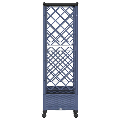 Raised Bed with Trellis and Roof Grey 164 x 40 x 127 cm PP
