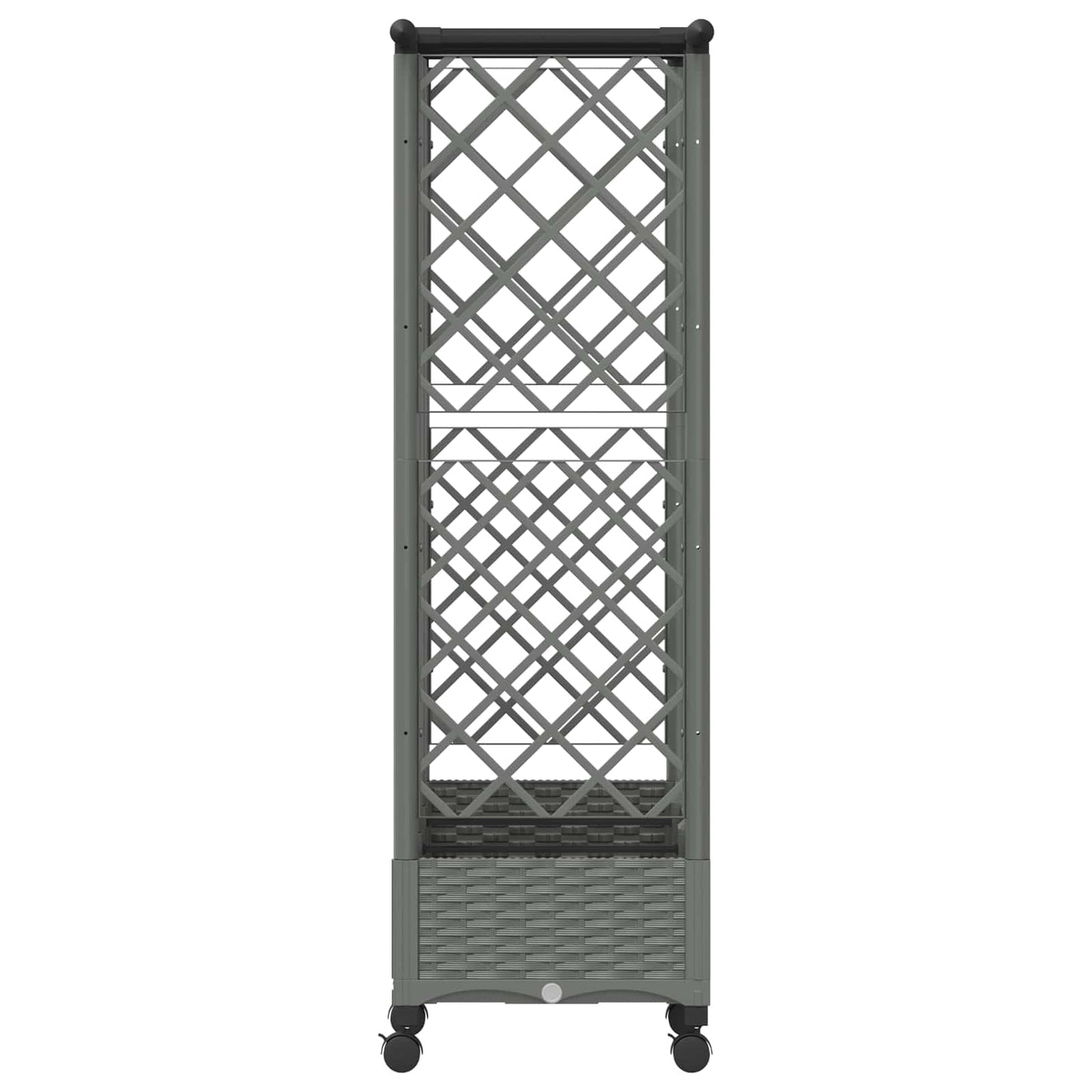 Raised Bed with Trellis and Roof Light Grey 164 x 40 x 127 cm