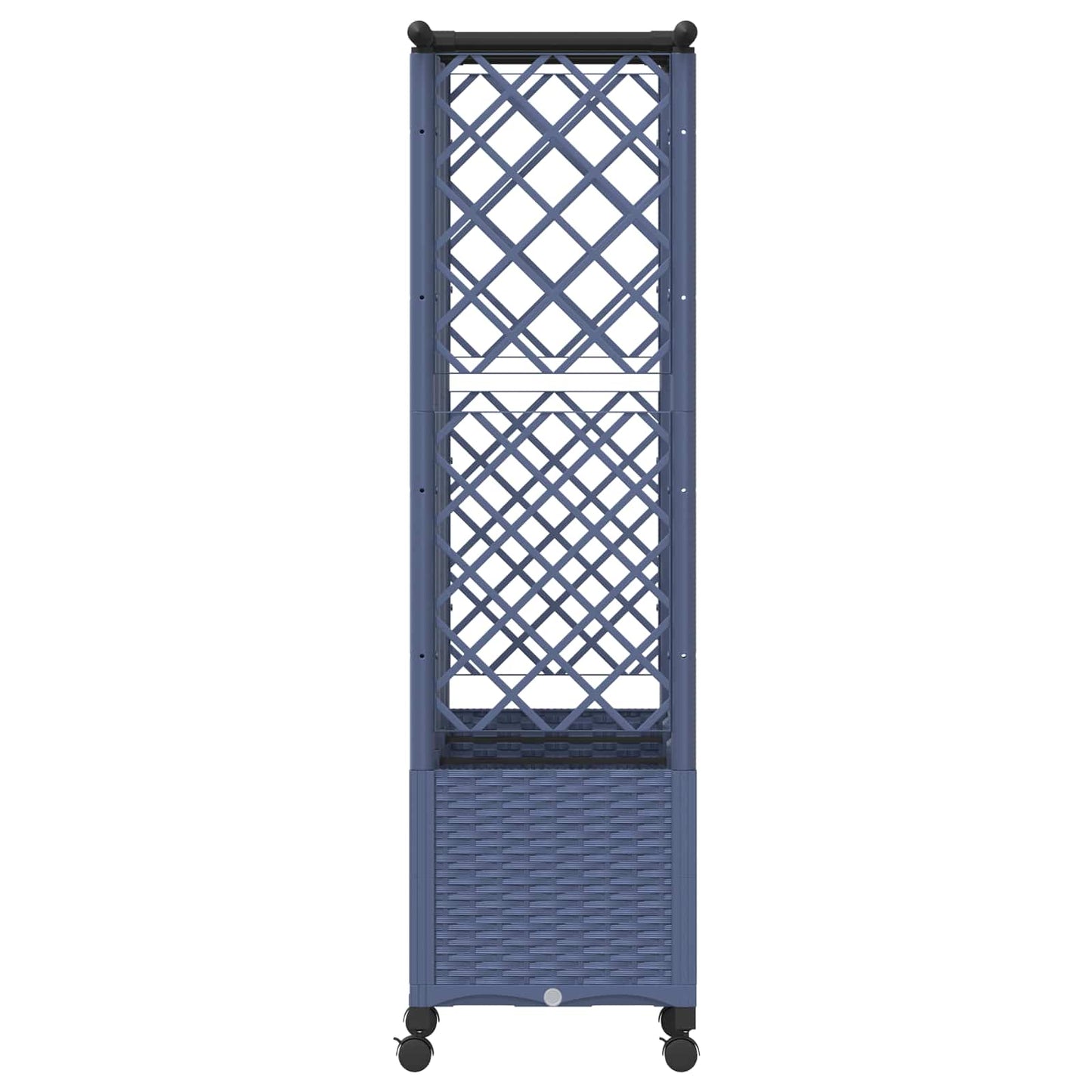 Raised Bed with Trellis and Roof Grey 163.5 x 40 x 142 cm PP