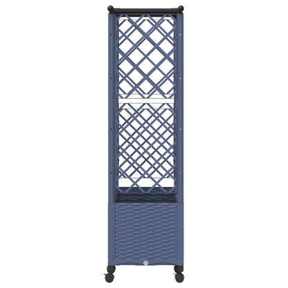 Raised Bed with Trellis and Roof Grey 163.5 x 40 x 142 cm PP