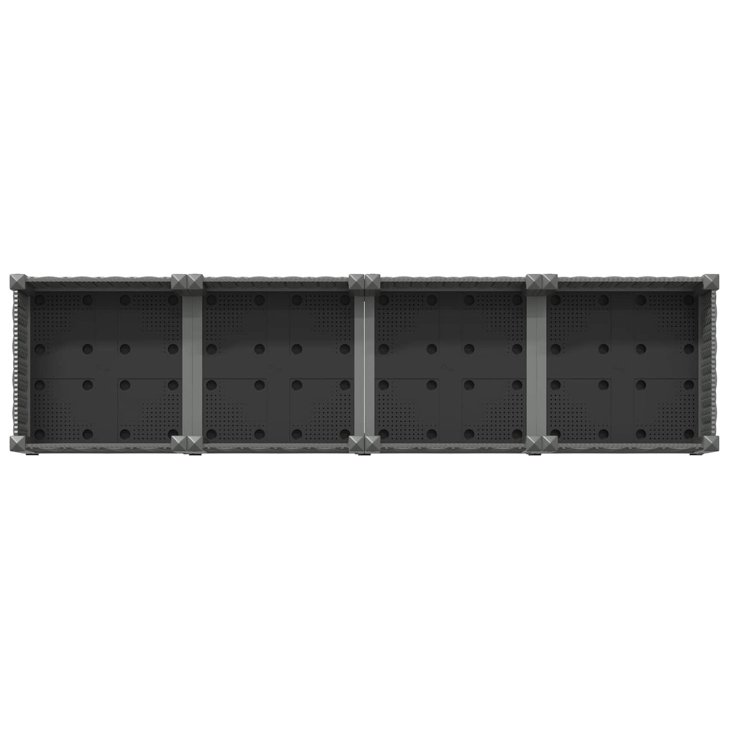 Garden Planter with Wheels Light Grey 160 x 40 x 33 cm PP