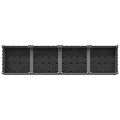 Garden Planter with Wheels Light Grey 160 x 40 x 33 cm PP