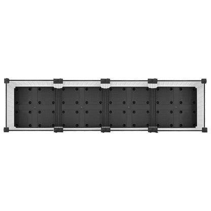 Garden Planter with Wheels White 160 x 40 x 33 cm PP