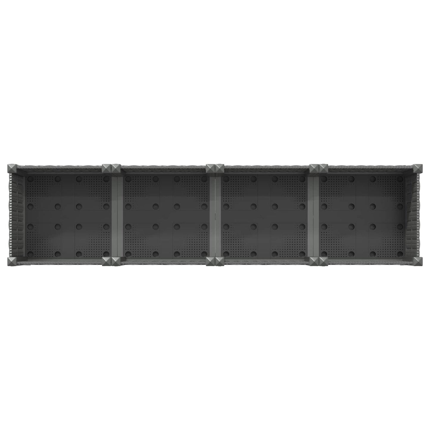 Garden Planter with Wheels Light Grey 160 x 40 x 48 cm PP