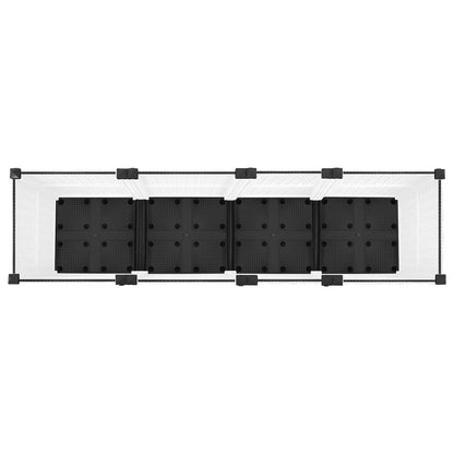 Garden Planter with Wheels White 160 x 40 x 48 cm PP