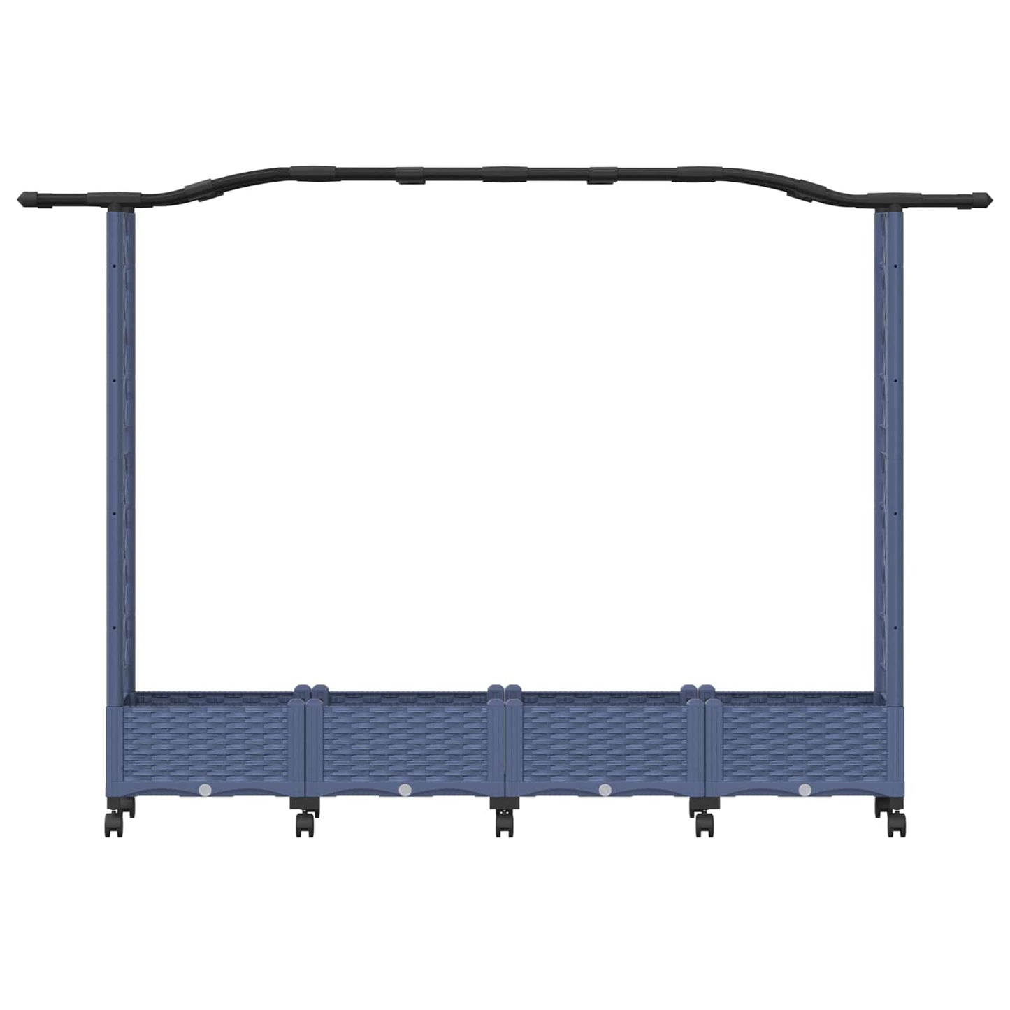 Raised Bed with Trellis and Roof Grey 207 x 40 x 129 cm PP