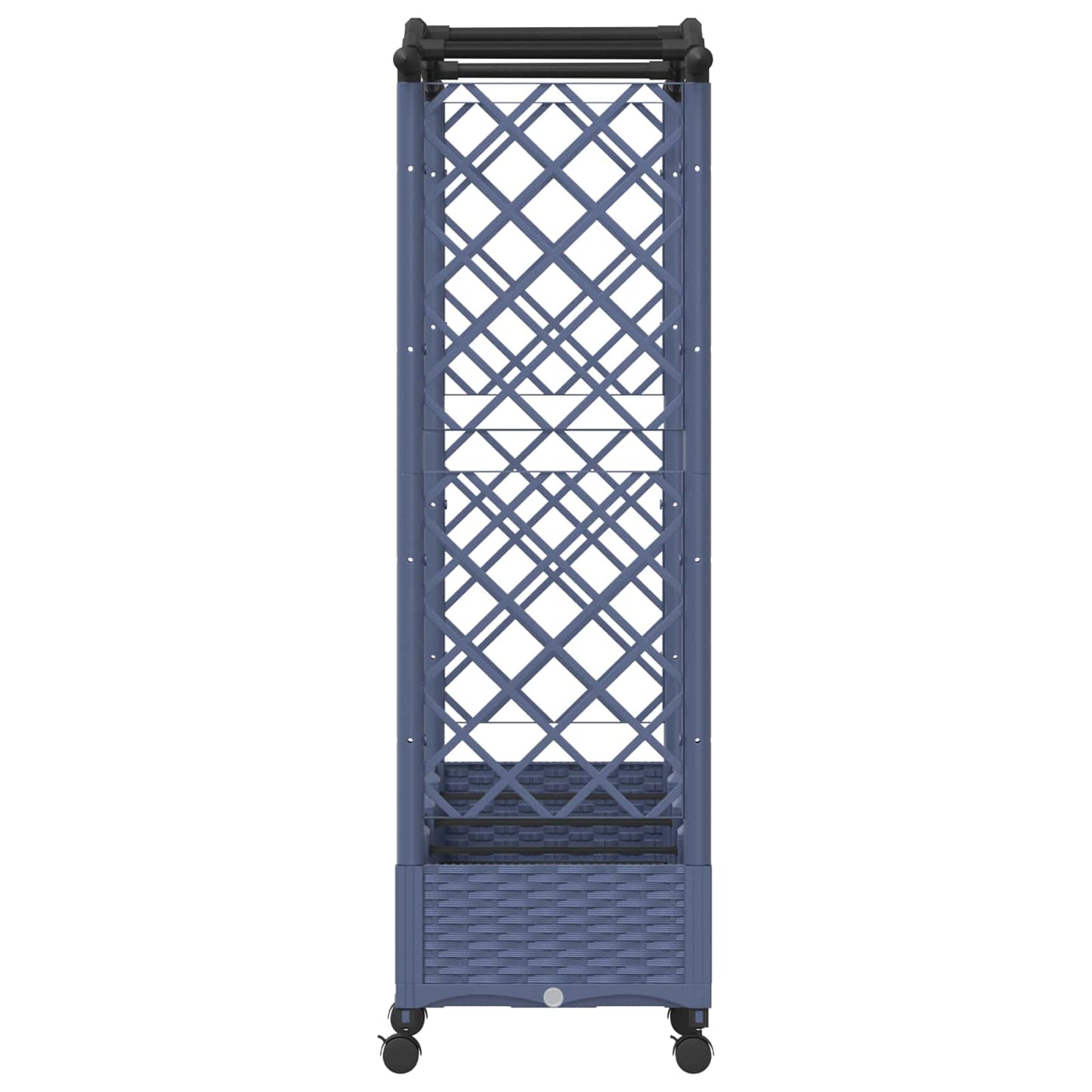 Raised Bed with Trellis and Roof Grey 207 x 40 x 129 cm PP