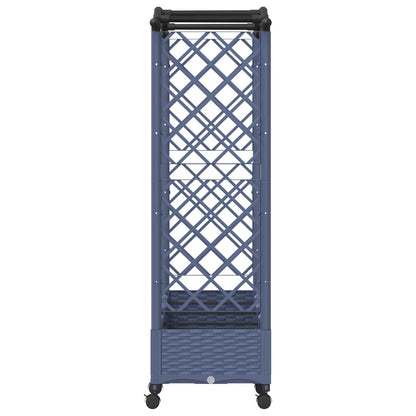 Raised Bed with Trellis and Roof Grey 207 x 40 x 129 cm PP