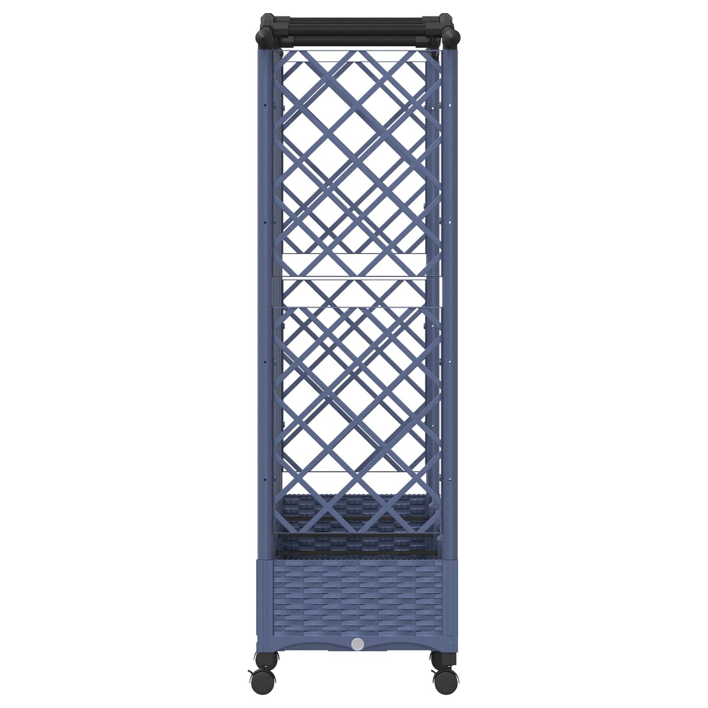 Raised Bed with Trellis and Roof Grey 203.5 x 40 x 129 cm PP