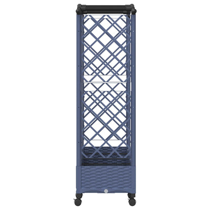 Raised Bed with Trellis and Roof Grey 203.5 x 40 x 129 cm PP