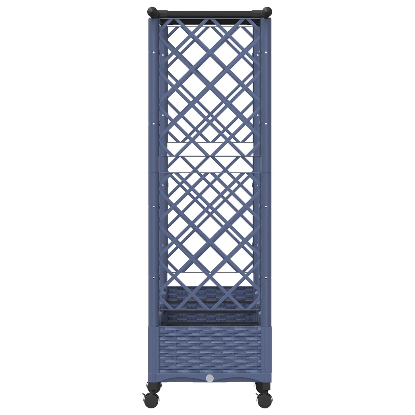 Raised Bed with Trellis and Roof Grey 203 x 40 x 127 cm PP