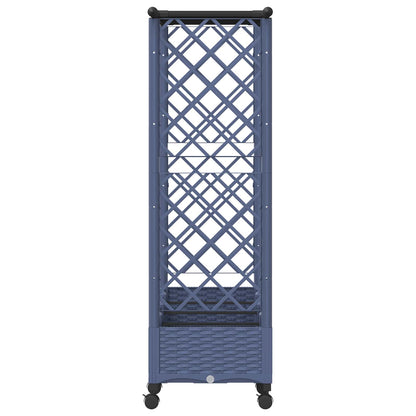 Raised Bed with Trellis and Roof Grey 203 x 40 x 127 cm PP
