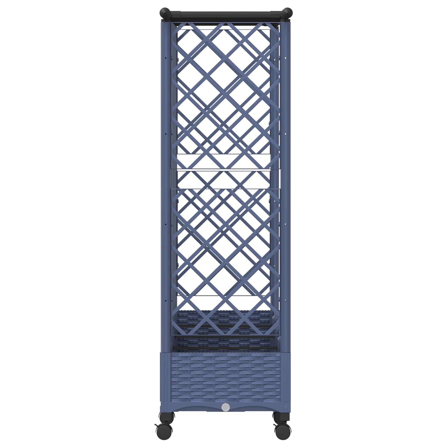 Raised Bed with Trellis and Roof Grey 202.5 x 40 x 127 cm PP