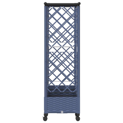 Raised Bed with Trellis and Roof Grey 202.5 x 40 x 127 cm PP