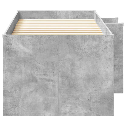 Kids'High Bed Frame Concrete Grey 80 x 200 cm Engineered Wood