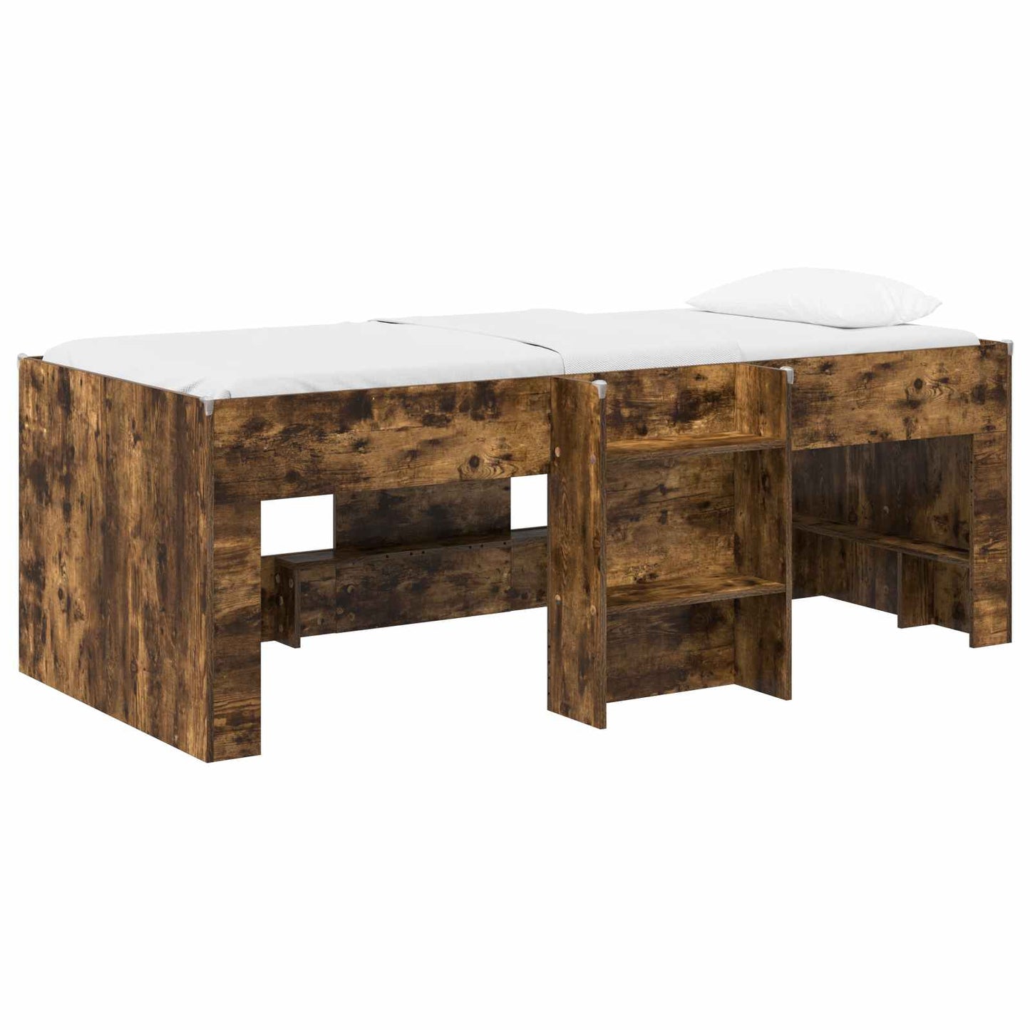 Kids'High Bed Frame Smoked Oak 203 x 101.1 x 68.5 cm