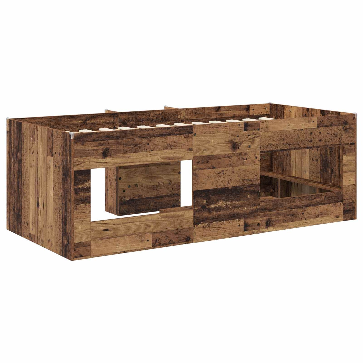 Kids'High Bed Frame Old Wood 80 x 200 cm Engineered Wood