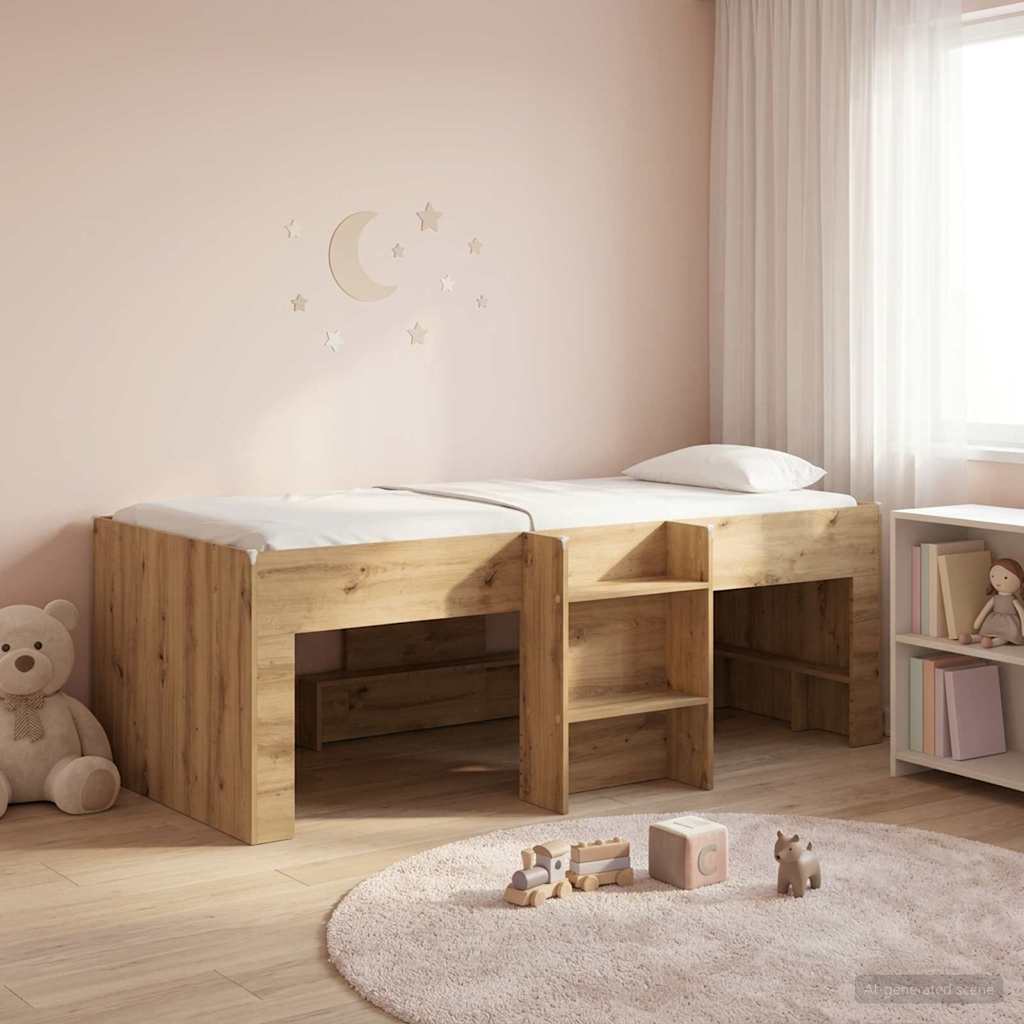 Kids'High Bed Frame Artisian Oak 203 x 101.1 x 68.5 cm