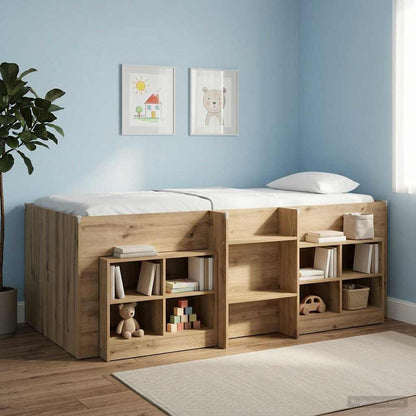 Kids'High Bed Frame Artisian Oak 203 x 101.1 x 68.5 cm