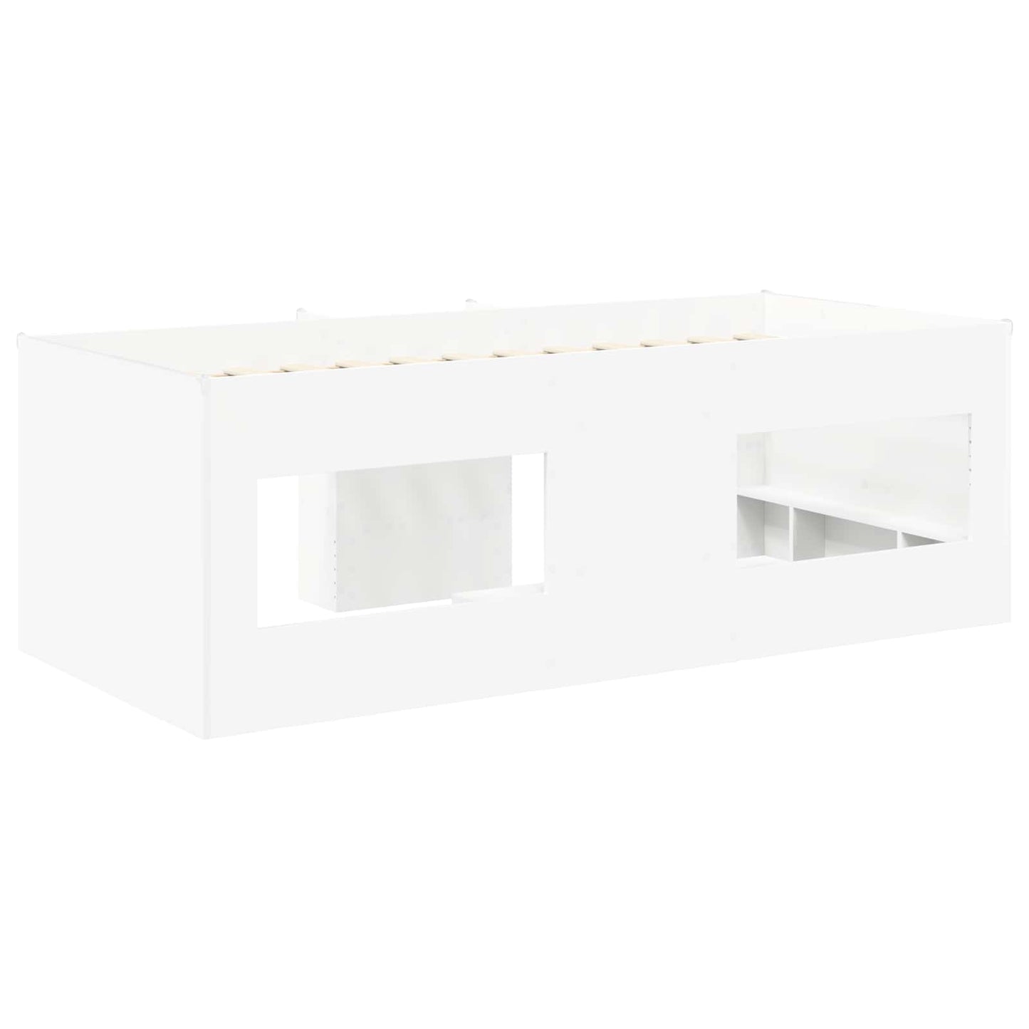 Kids'High Bed Frame White 90 x 200 cm Engineered Wood