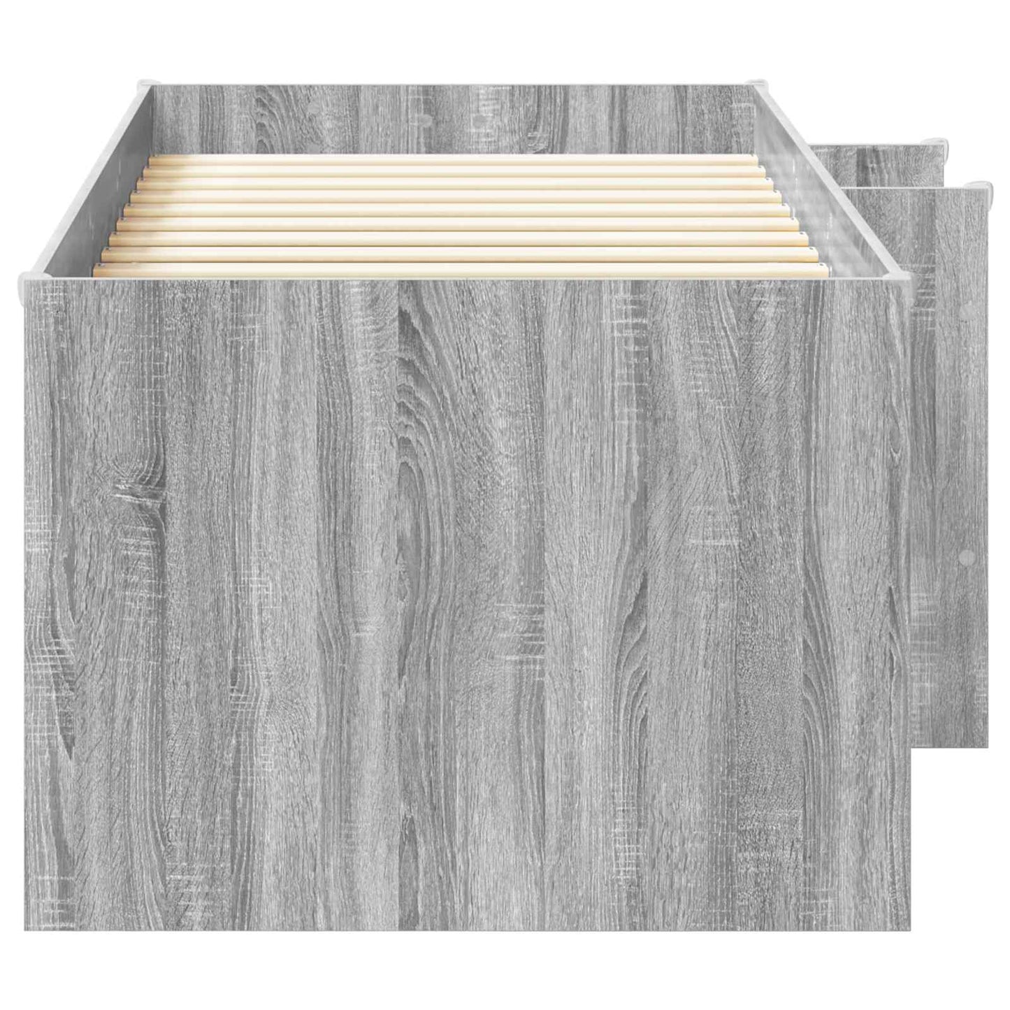 Kids'High Bed Frame Grey Sonoma 98.5 x 200 cm Engineered Wood