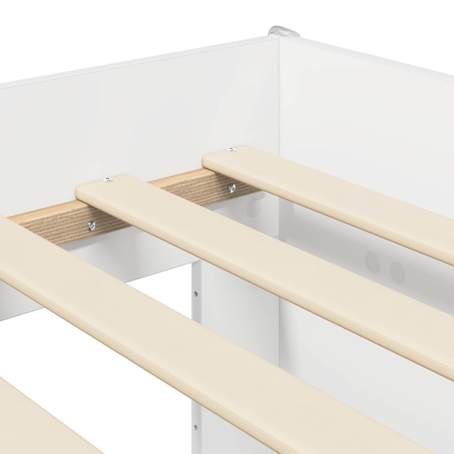 Kids'High Bed Frame White 163 x 101.1 x 68.5 cm