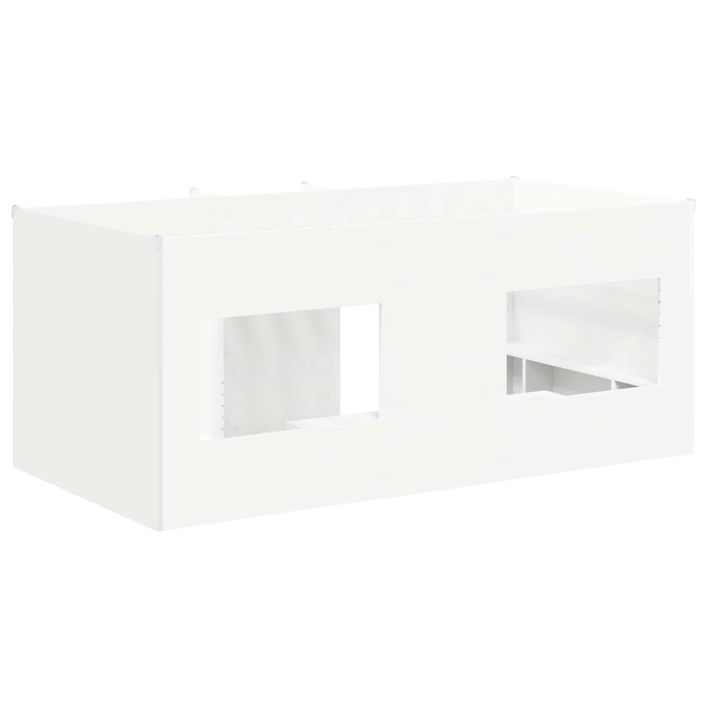 Kids'High Bed Frame White 163 x 101.1 x 68.5 cm