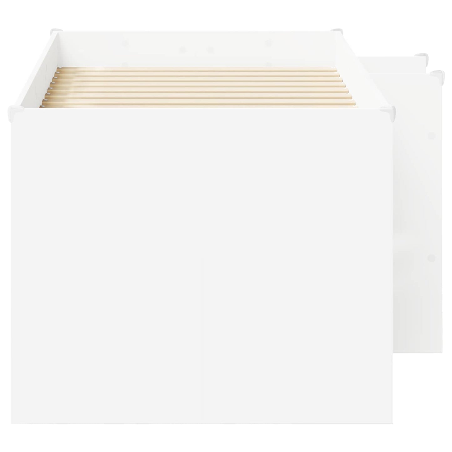 Kids'High Bed Frame White 163 x 101.1 x 68.5 cm