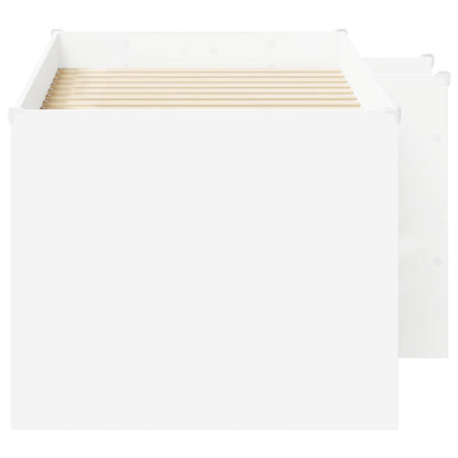 Kids'High Bed Frame White 163 x 101.1 x 68.5 cm