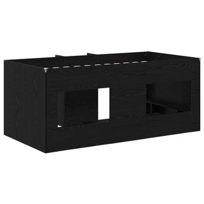 Kids'High Bed Frame Black Oak 163 x 101.1 x 68.5 cm