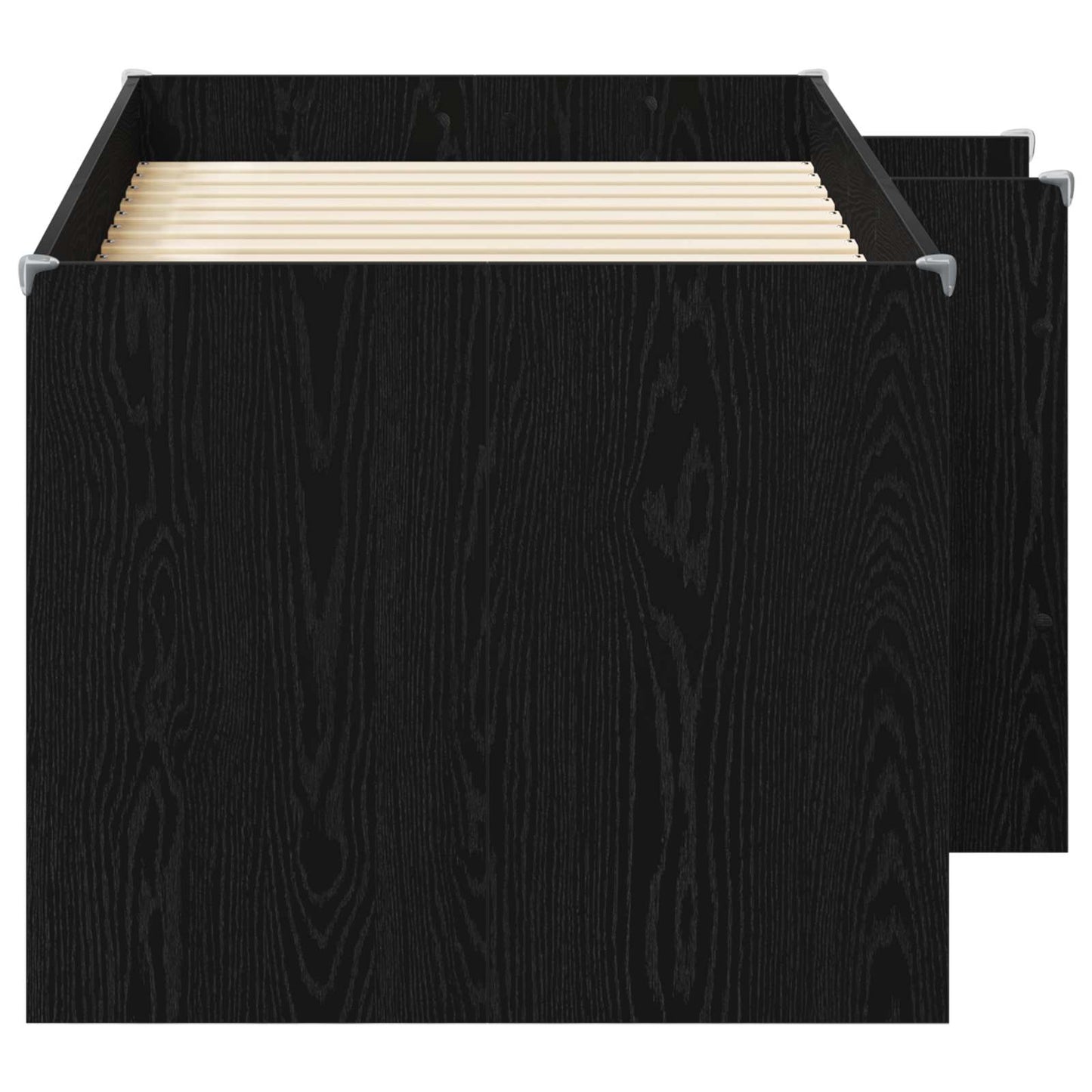 Kids'High Bed Frame Black Oak 163 x 101.1 x 68.5 cm
