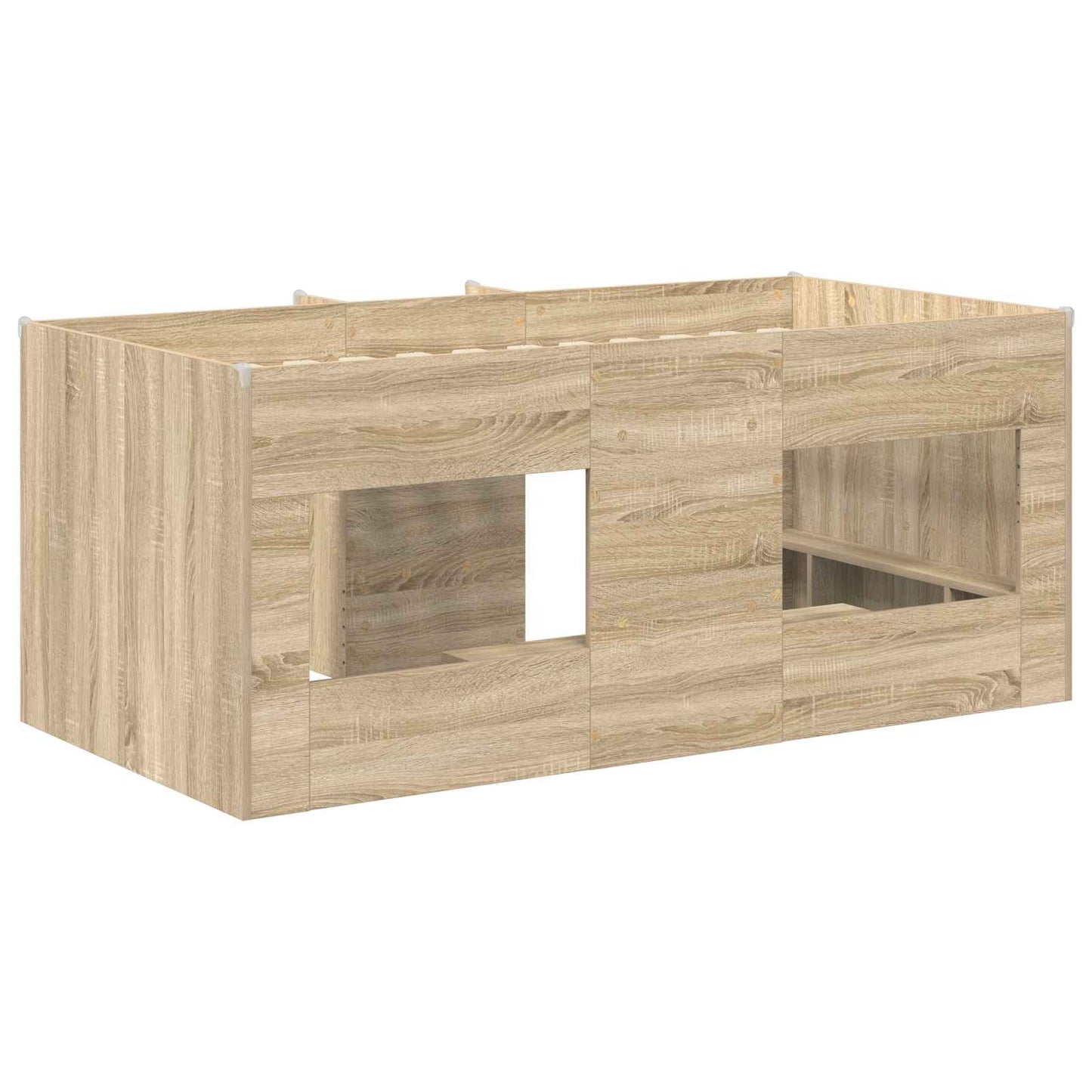 Kids'High Bed Frame Sonoma Oak 80 x 160 cm Engineered Wood