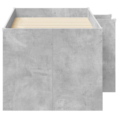 Kids'High Bed Frame Concrete Grey 80 x 160 cm Engineered Wood