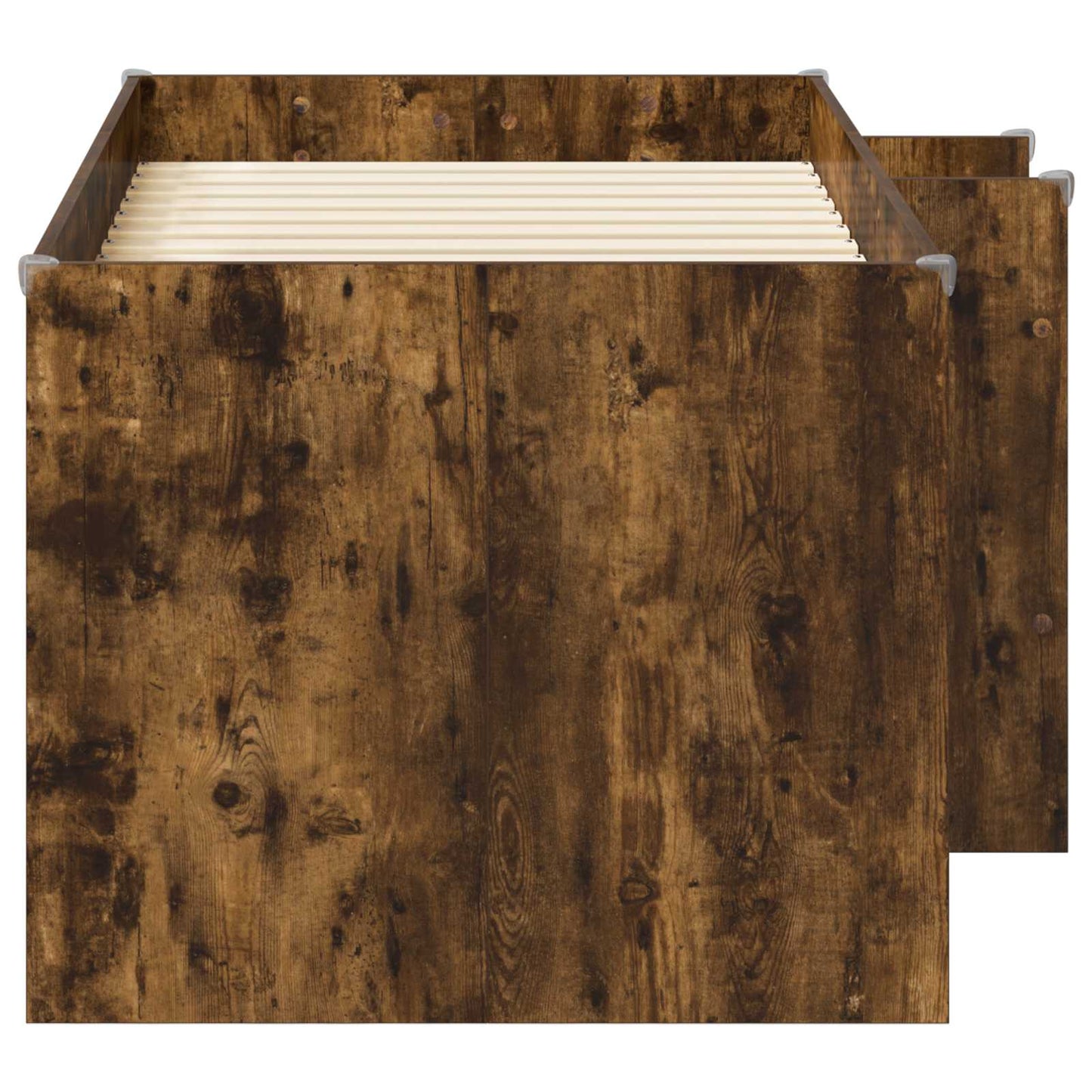 Kids'High Bed Frame Smoked Oak 80 x 160 cm Engineered Wood