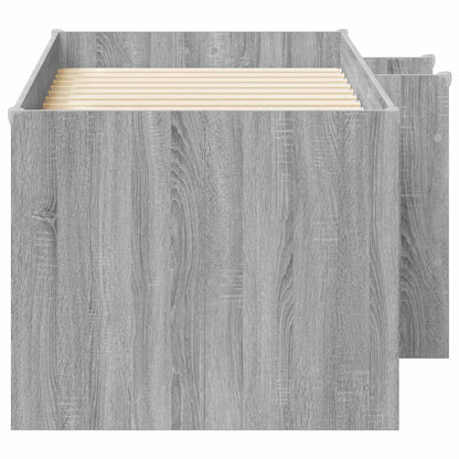 Kids'High Bed Frame Grey Sonoma 163 x 101.1 x 68.5 cm