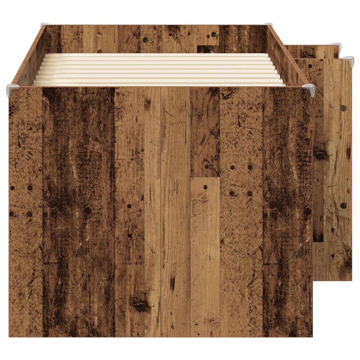 Kids'High Bed Frame Old Wood 80 x 160 cm Engineered Wood