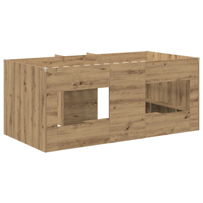 Kids'High Bed Frame Artisian Oak 163 x 101.1 x 68.5 cm