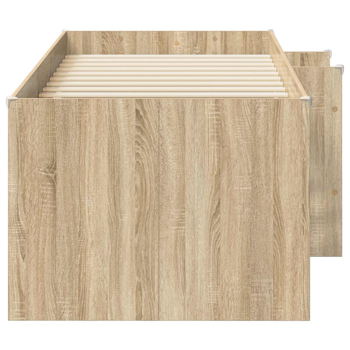 Kids'High Bed Frame Sonoma Oak 90 x 190 cm Engineered Wood
