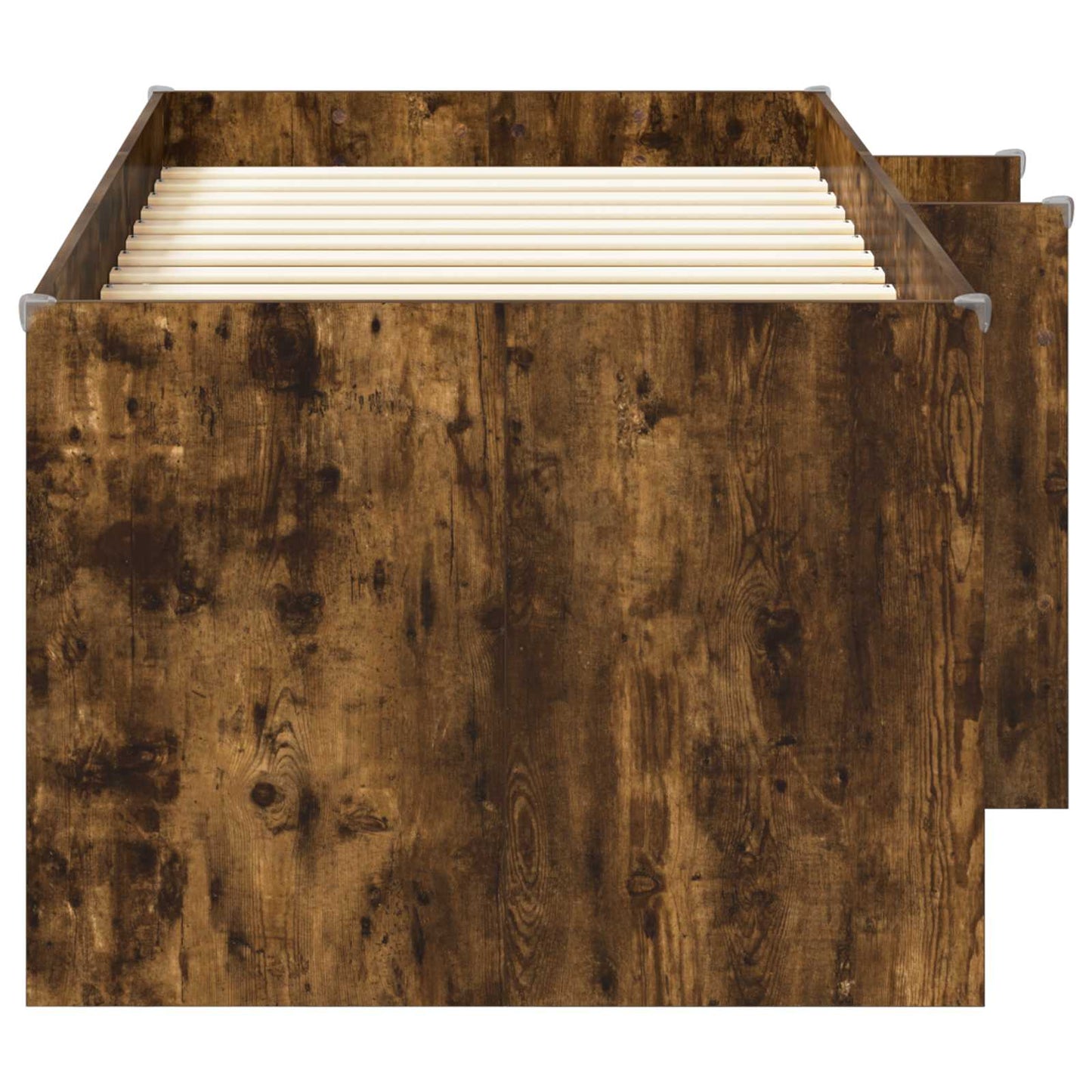 Kids'High Bed Frame Smoked Oak 90 x 190 cm Engineered Wood