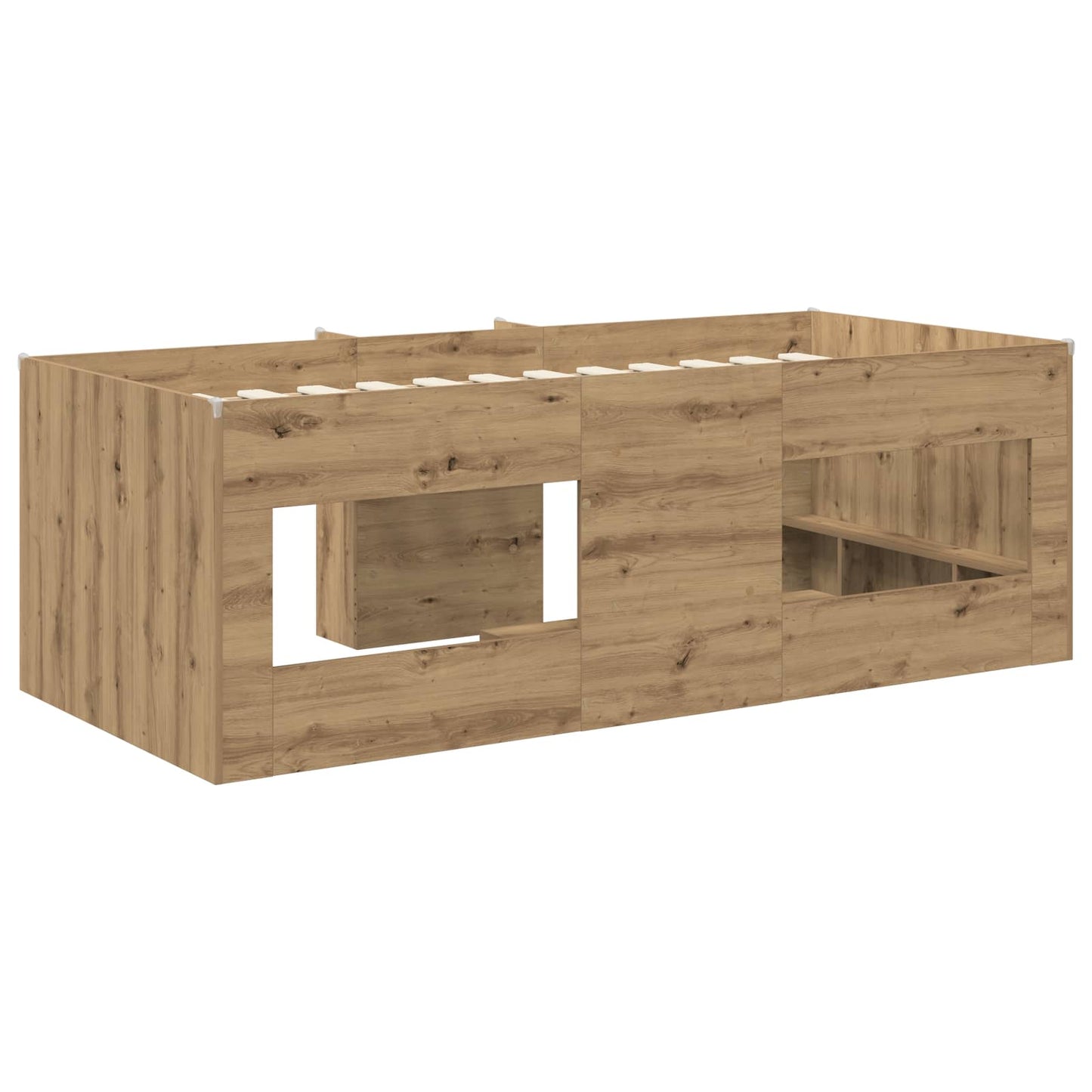 Kids'High Bed Frame Artisan Oak 90 x 190 cm Engineered Wood