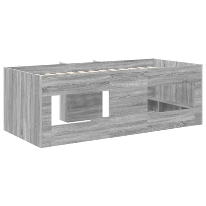 Kids'High Bed Frame Grey Sonoma 193 x 96.1 x 68.5 cm