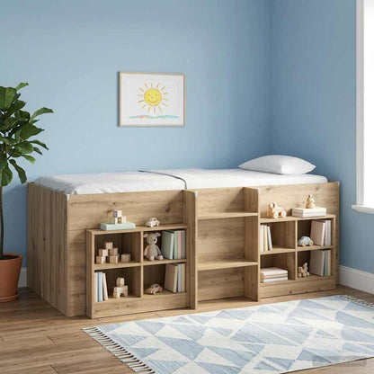 Kids'High Bed Frame Artisian Oak 193 x 96.1 x 68.5 cm