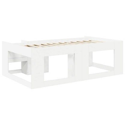 Kids'Bed Frame with Storage White 80 x 200 cm Engineered Wood